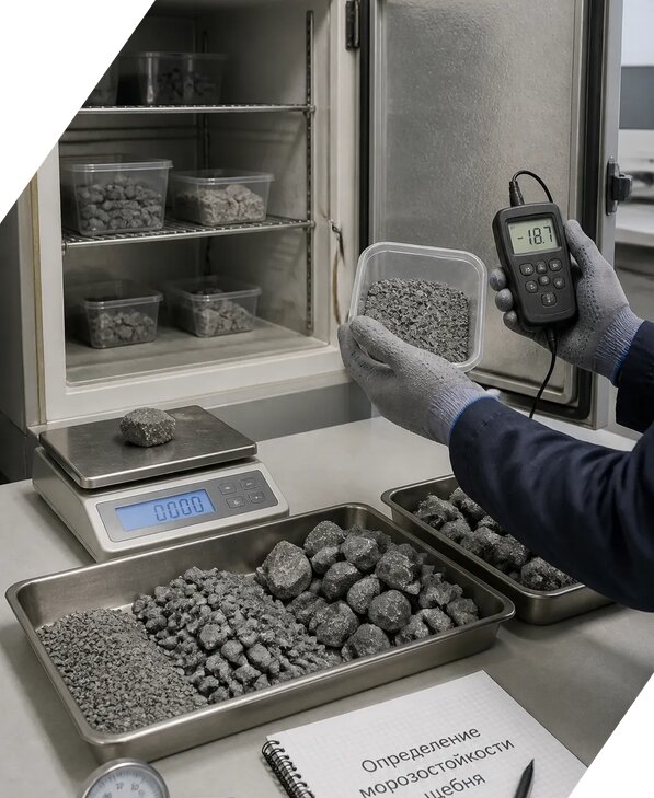 Определение морозостойкости щебня в Северодвинске от 3542 р. | ЭкспертизаРоссия