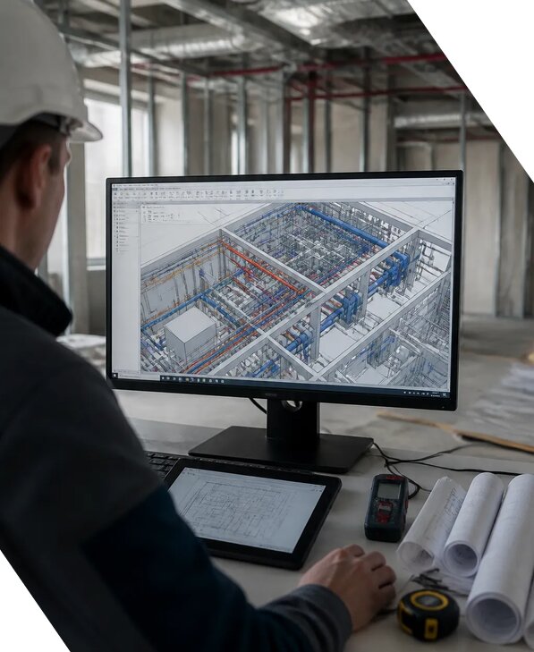 Создание BIM модели инженерных сетей для объектов в Северодвинске